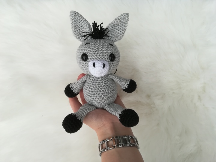 Crochet Pattern Donkey Rattle, Donkey Emil and Donkey Music Box