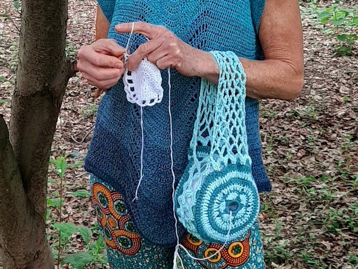 Häkelanleitung Bobbel-, Handarbeitstasche "Immer und Überall"