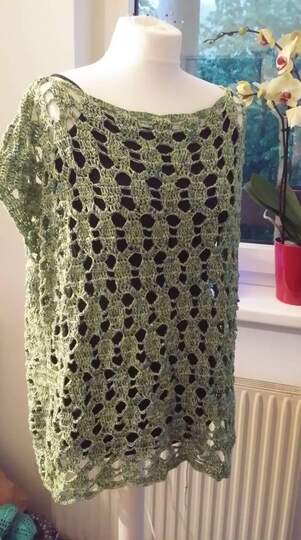 Tunika Tina häkeln Häkeltunika Häkeltop Häkelshirt