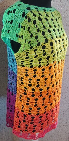 Tunika Tina häkeln Häkeltunika Häkeltop Häkelshirt