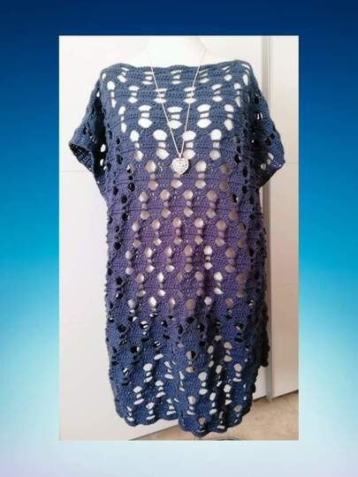 Tunika Tina häkeln Häkeltunika Häkeltop Häkelshirt