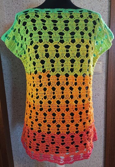 Tunika Tina häkeln Häkeltunika Häkeltop Häkelshirt