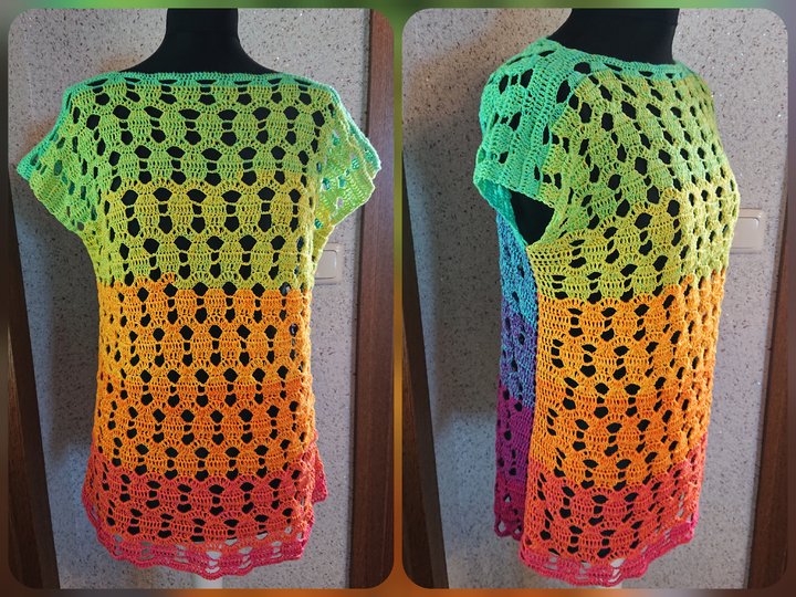 Tunika Tina häkeln Häkeltunika Häkeltop Häkelshirt