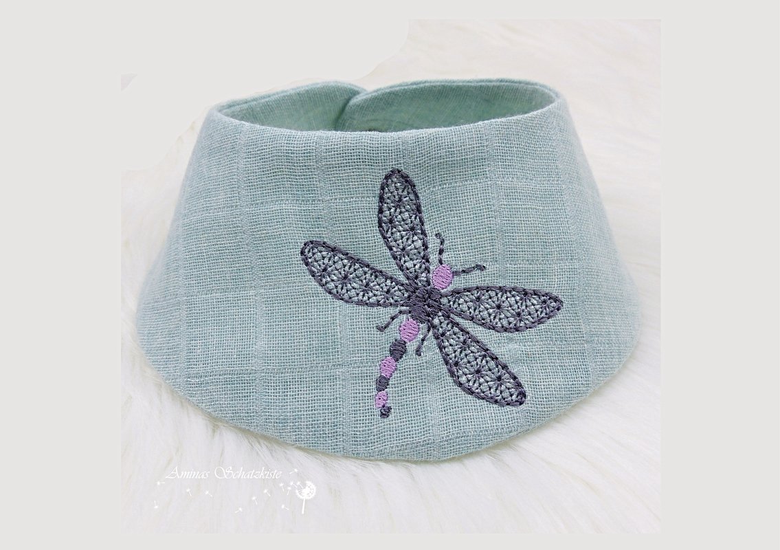 Stickdatei Halstuch Libelle Lace ITH 18x30