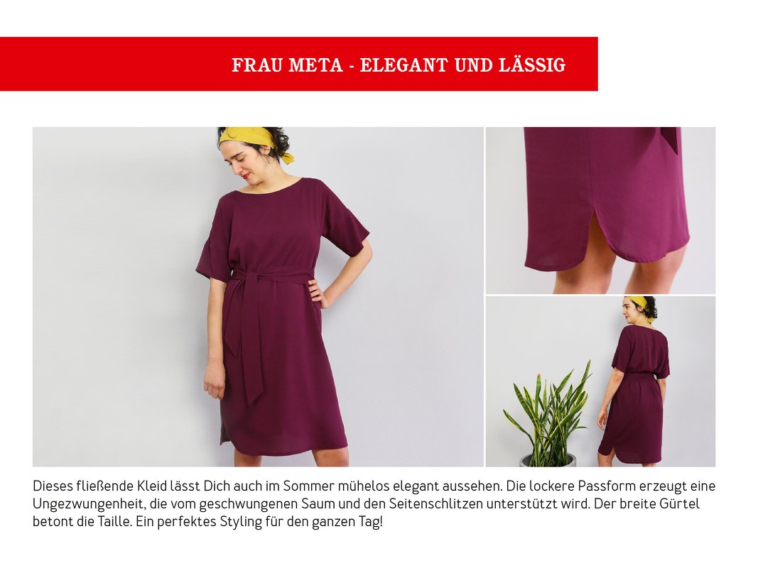 FRAU META • lässiges Kleid mit breitem Gürtel, e-book - Bild 2