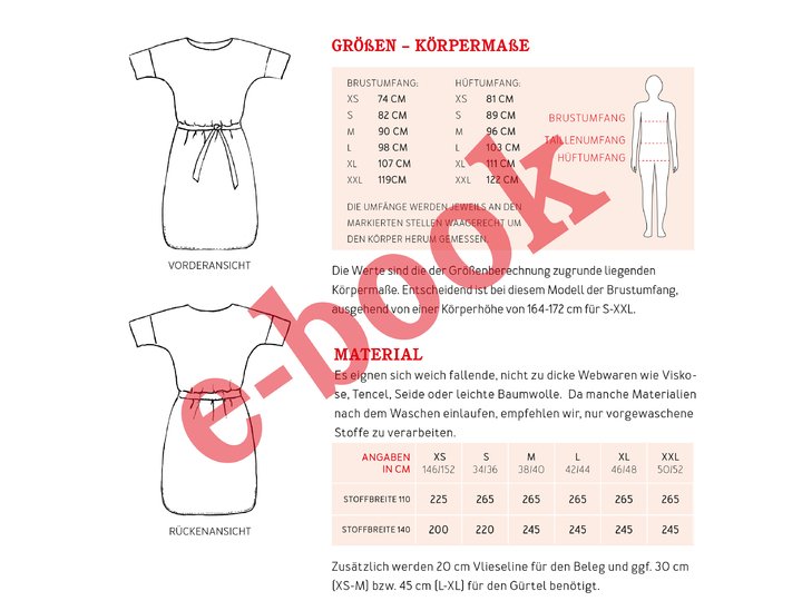 FRAU META • lässiges Kleid mit breitem Gürtel, e-book