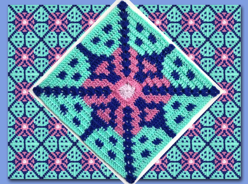 Fliesengranny 1: Mexikanische Blume