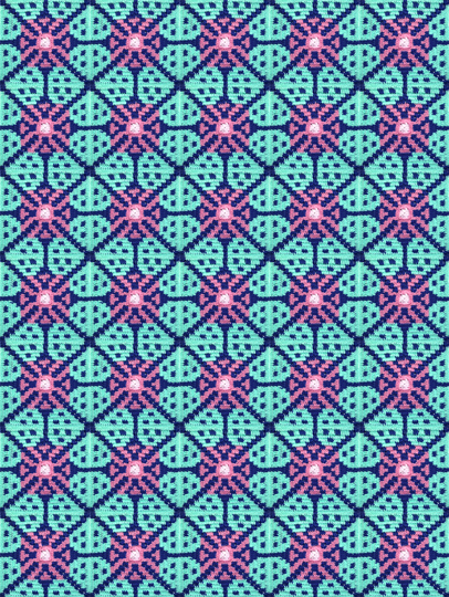 Fliesengranny 1: Mexikanische Blume