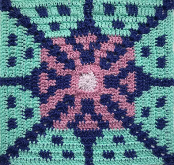 Fliesengranny 1: Mexikanische Blume