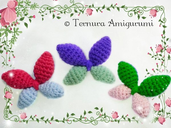 Butterfly crochet pattern FREE pdf ternura amigurumi english- deutsch- dutch