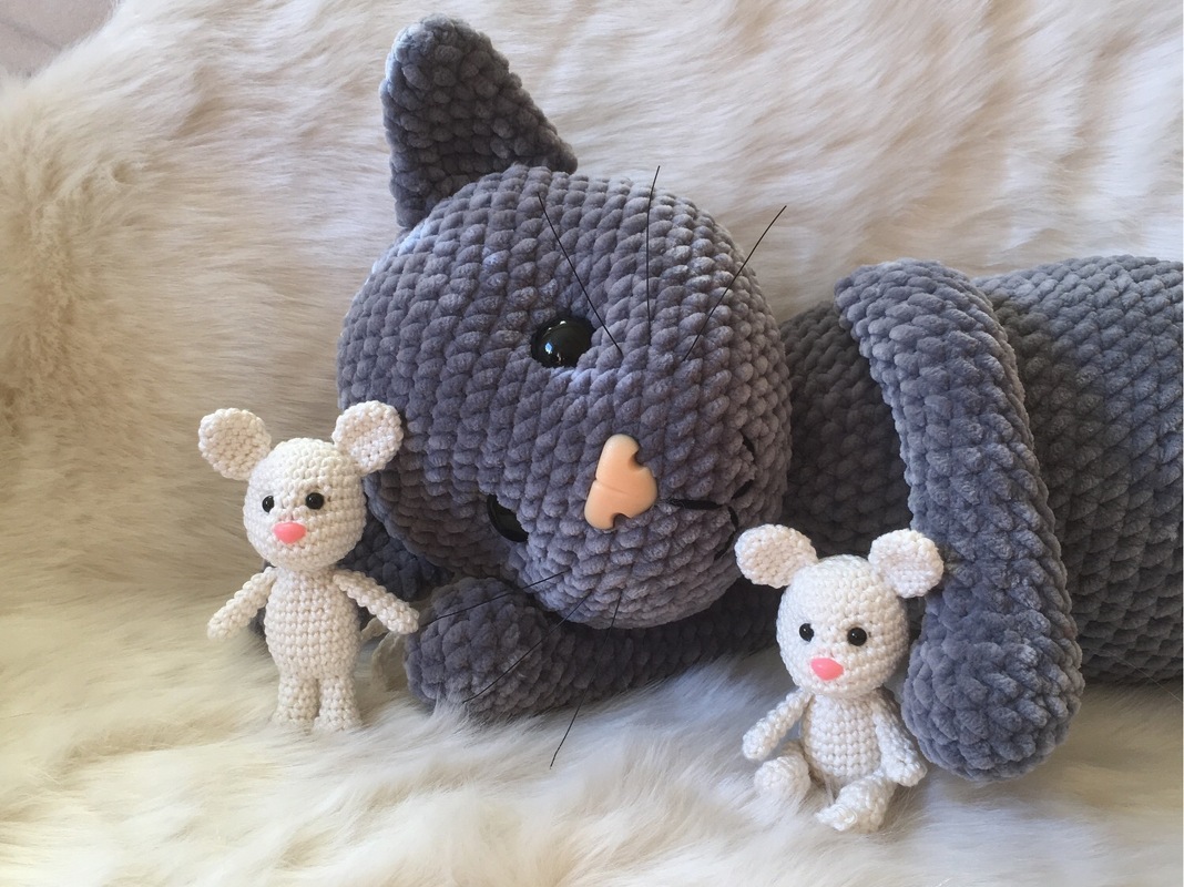 Häkelanleitung Kater Moritz und Maus Milli