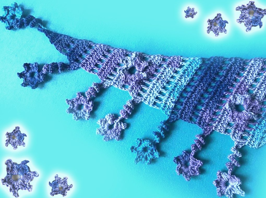 romantisches Dreieckstuch- Muster „STERNCHEN“