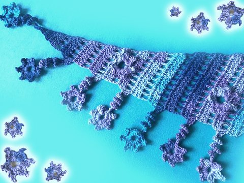 romantisches Dreieckstuch- Muster „STERNCHEN“