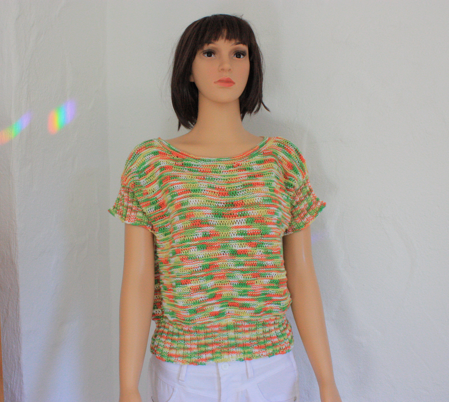 Sommer Strickpulli mit Fallmaschen - Bild 2