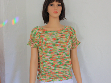 Sommer Strickpulli mit Fallmaschen
