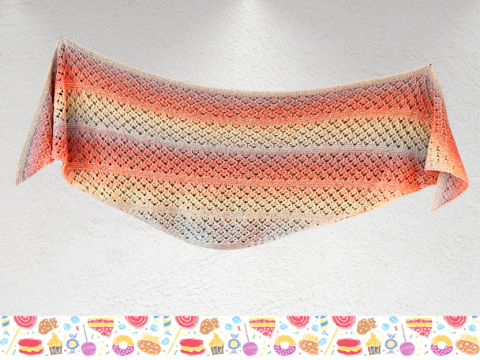 Strickanleitung Tuch Süßes Gitter