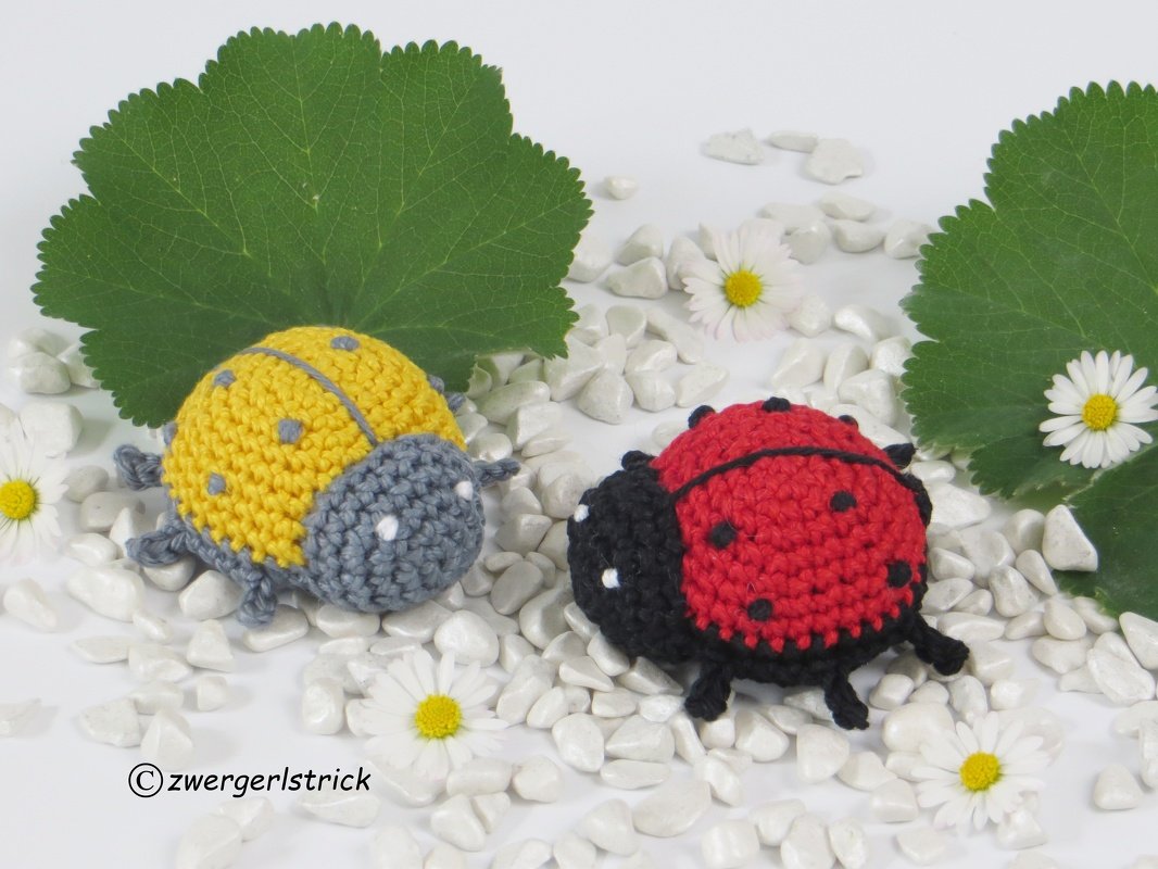 Häkelanleitung für Schlüsselanhänger Marienkäfer - Glückskäfer 'Marie' -