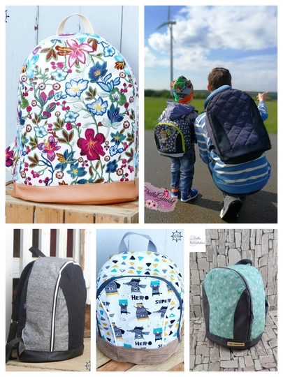 E-Book Rückenflitzer Mini, Midi und Maxi Nähanleitung und Schnittmuster