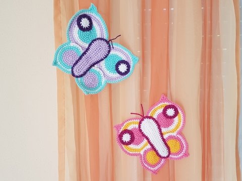 Häkelanleitung, Dekoschmetterling