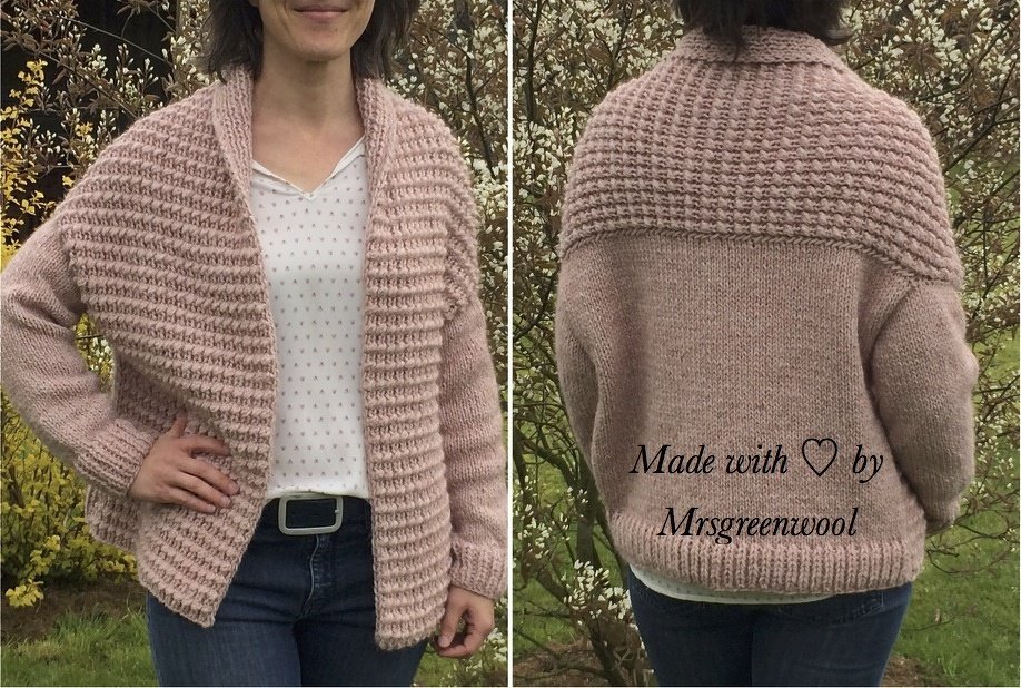 Strickanleitung für Jacke "Rosenquarz"