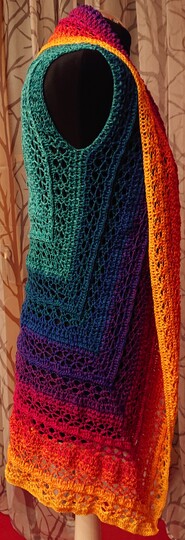 Weste Gerda häkeln Häkelweste Jacke Cardigan