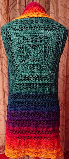 Weste Gerda häkeln Häkelweste Jacke Cardigan