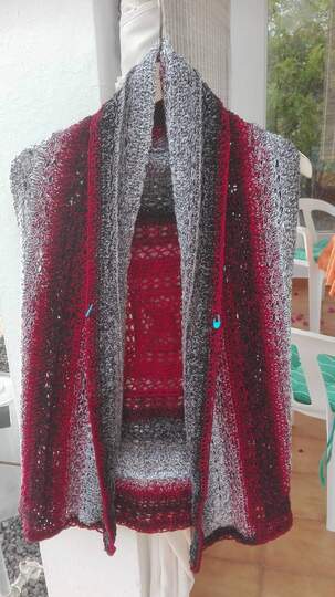 Weste Gerda häkeln Häkelweste Jacke Cardigan