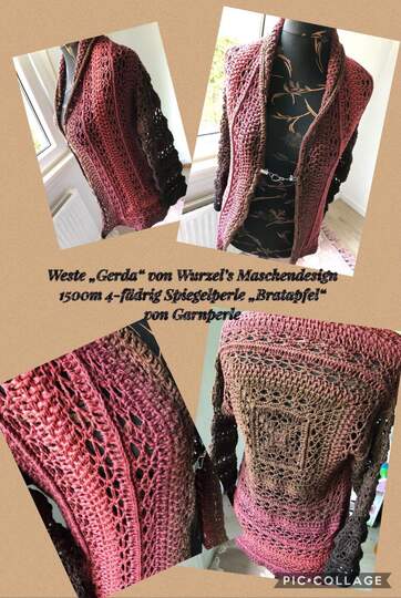 Weste Gerda häkeln Häkelweste Jacke Cardigan