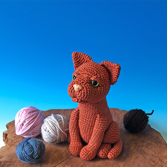 Häkelanleitung Amigurumi Katze sitzend