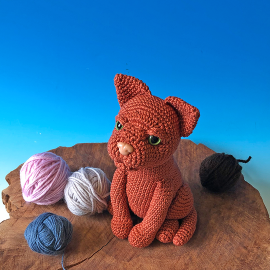 Häkelanleitung Amigurumi Katze sitzend