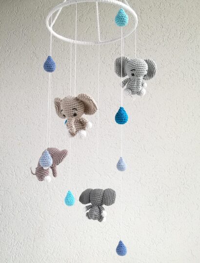 Pattern mobile elephants