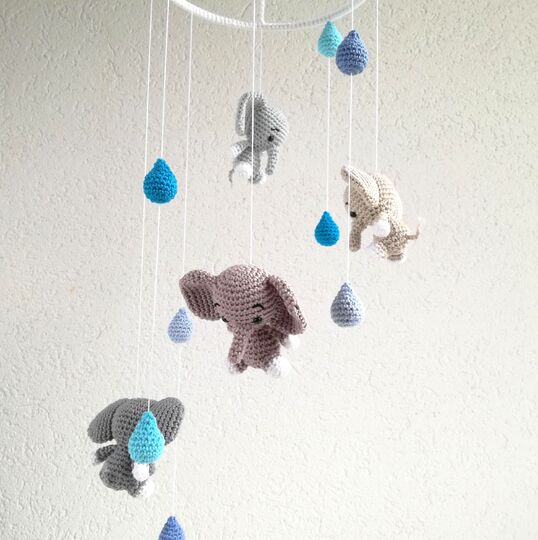 Pattern mobile elephants