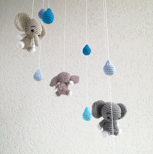 Pattern mobile elephants