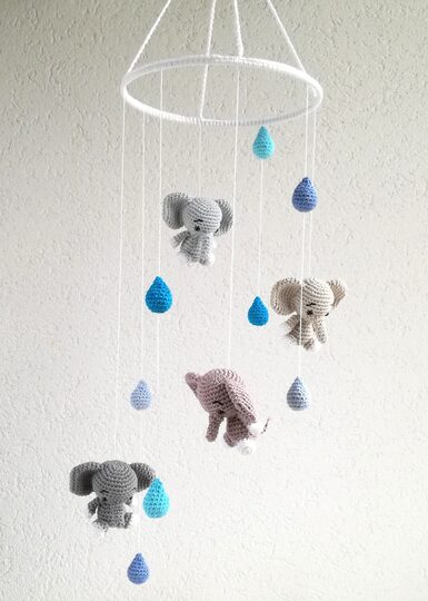 Pattern mobile elephants