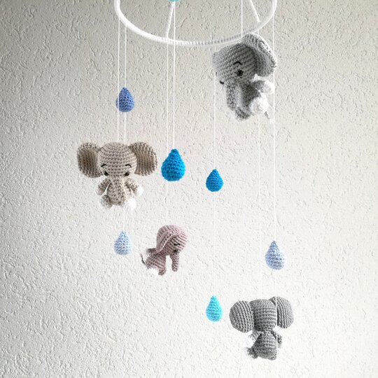 Pattern mobile elephants