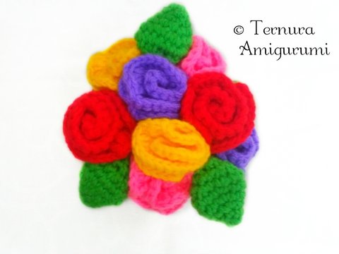 Häkelanleitung Blumentopf mit Blumen pdf ternura amigurumi english- deutsch- dutch