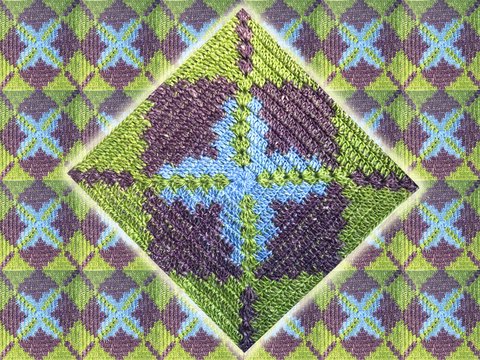 Grannyfliese 5  "OMBRA"