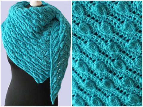 Strickanleitung Dreieckstuch asymmetrisch Ukonorali