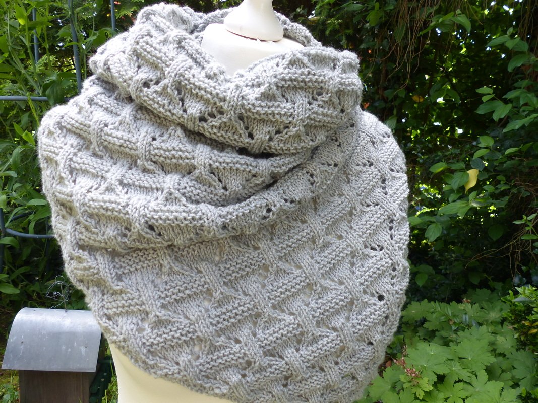 Strickanleitung Dreiecktuch "Sanduhr" - Bild 2