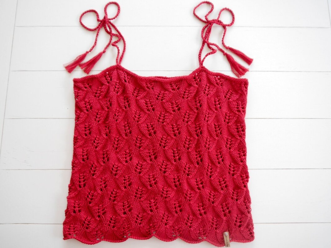 Strickanleitung - Sommertop LEAVES - Größen S, M, L, XL - No.221