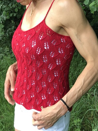 Strickanleitung - Sommertop LEAVES - Größen S, M, L, XL - No.221