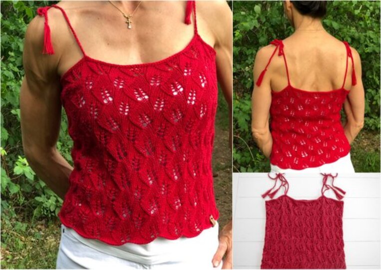 Strickanleitung - Sommertop LEAVES - Größen S, M, L, XL - No.221