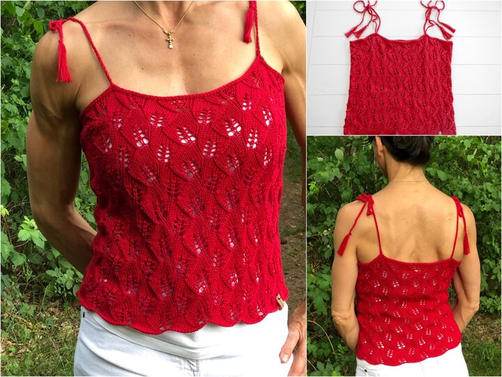 Strickanleitung - Sommertop LEAVES - Größen S, M, L, XL - No.221