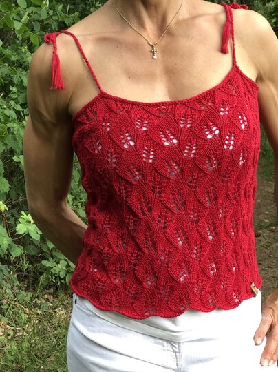 Strickanleitung - Sommertop LEAVES - Größen S, M, L, XL - No.221