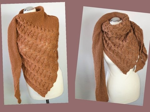 150 Strickanleitung Symmetrisches Tuch mit Lochmuster