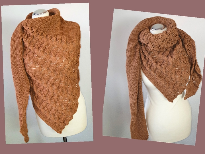 150 Strickanleitung Symmetrisches Tuch mit Lochmuster