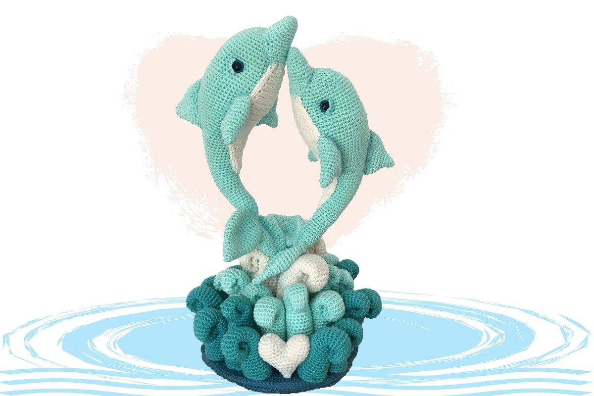 Delfin Liebe  Häkelanleitung Amigurumi