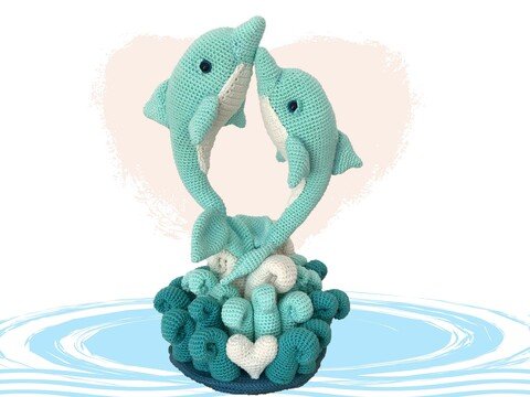 Delfin Liebe  Häkelanleitung Amigurumi