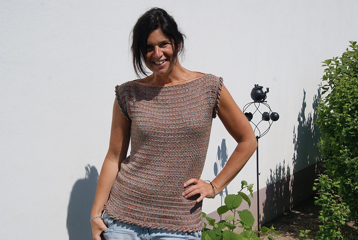 Häkelshirt SUMMER BREEZE (S/M, L/XL - leicht an alle Größen anzupassen) - Bild 3