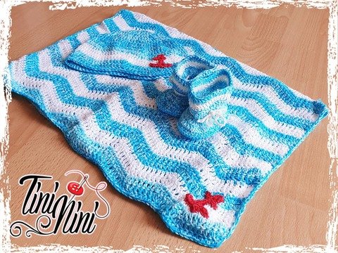 Babydecke- Sweet Little Baby bestehend aus 3 Anleitungen und 6 Applikationen